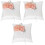 3Pcs Wedding Ring Pillow White Cushion With Flower Holder 3