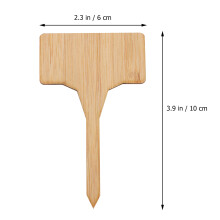 Raindrops 20 Pcs Diy Bamboo Card Insert Miniature Decors Garden Label