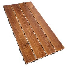 Outdoor Wood Interlocking Deck Tile For Patio And Balcony