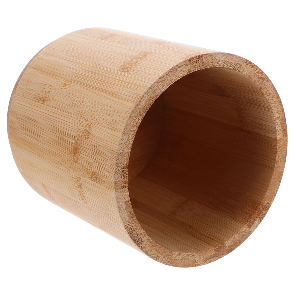 Bamboo Utensil Holder: 360 Rotating Kitchen Counter Organizer-image-OPC-PKVKCYJ-NEW