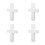 4Pcs Polystyrene Foam Christmas Unfinished Cross Model For Diy Craft 10