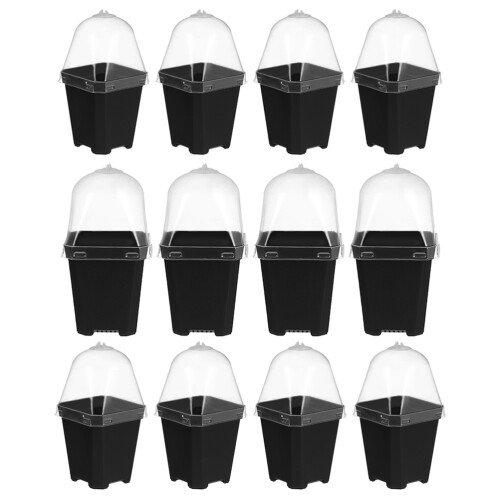 12 Sets Vochtvaste Dome Kwekerij Potten