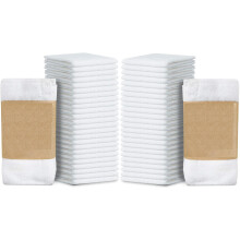 100X Luxury Face Cloth 100% Egyptian Cotton White Flannels Wash Cloths (White)