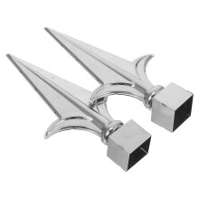 2Pcs Flagpole Finials Trident Metal Fence Topper Decorative