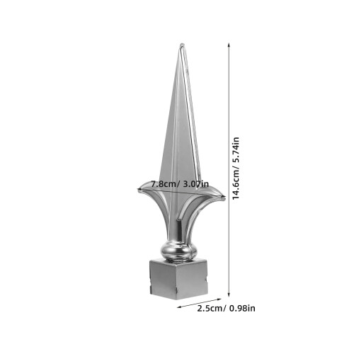 2Pcs Flagpole Finials Trident Metal Fence Topper Decorative 1