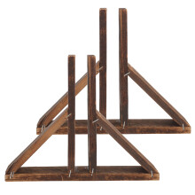 2Pcs Wooden Fence Post Base For Garden Border Edging Support