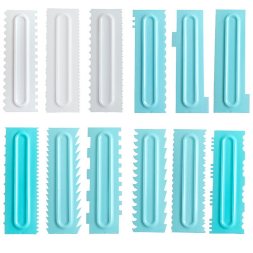 3 Pcs Double Edge Cake Smoother Plastic Icing