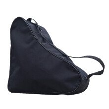 Roller Skate Bag All Black, Ice Skate Carrier, Portable Skating Shoes Storage, Figure Skate Carry Bag