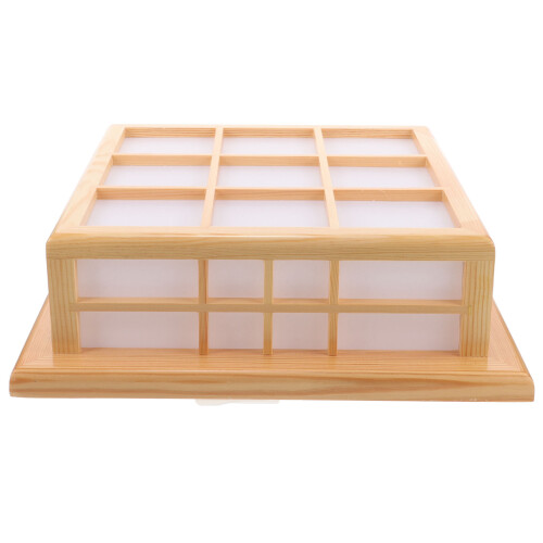 1 japanische Holz-LED-Deckenleuchte,