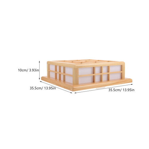 1 japanische Holz-LED-Deckenleuchte, 1