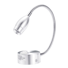 led-wandlampe 3 w, 360 schwenkbarer gänsehals, ac 85-265 v, warmweiß