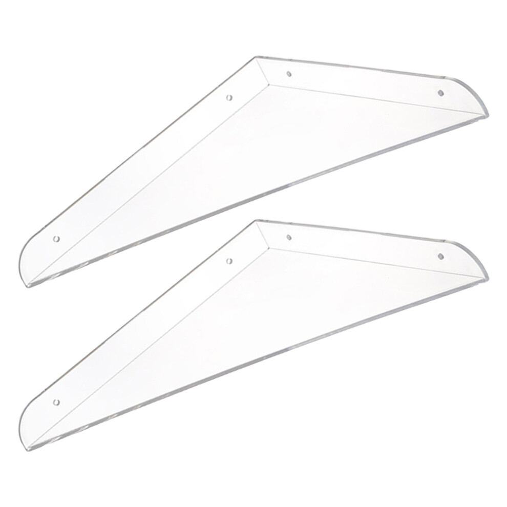 2Pcs Acrylic Floating Shelves Wall Mounted Display Stands For Bedroom 3341490731263