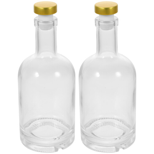2Pcs 750Ml Thickened Transparent Glass Whiskey For