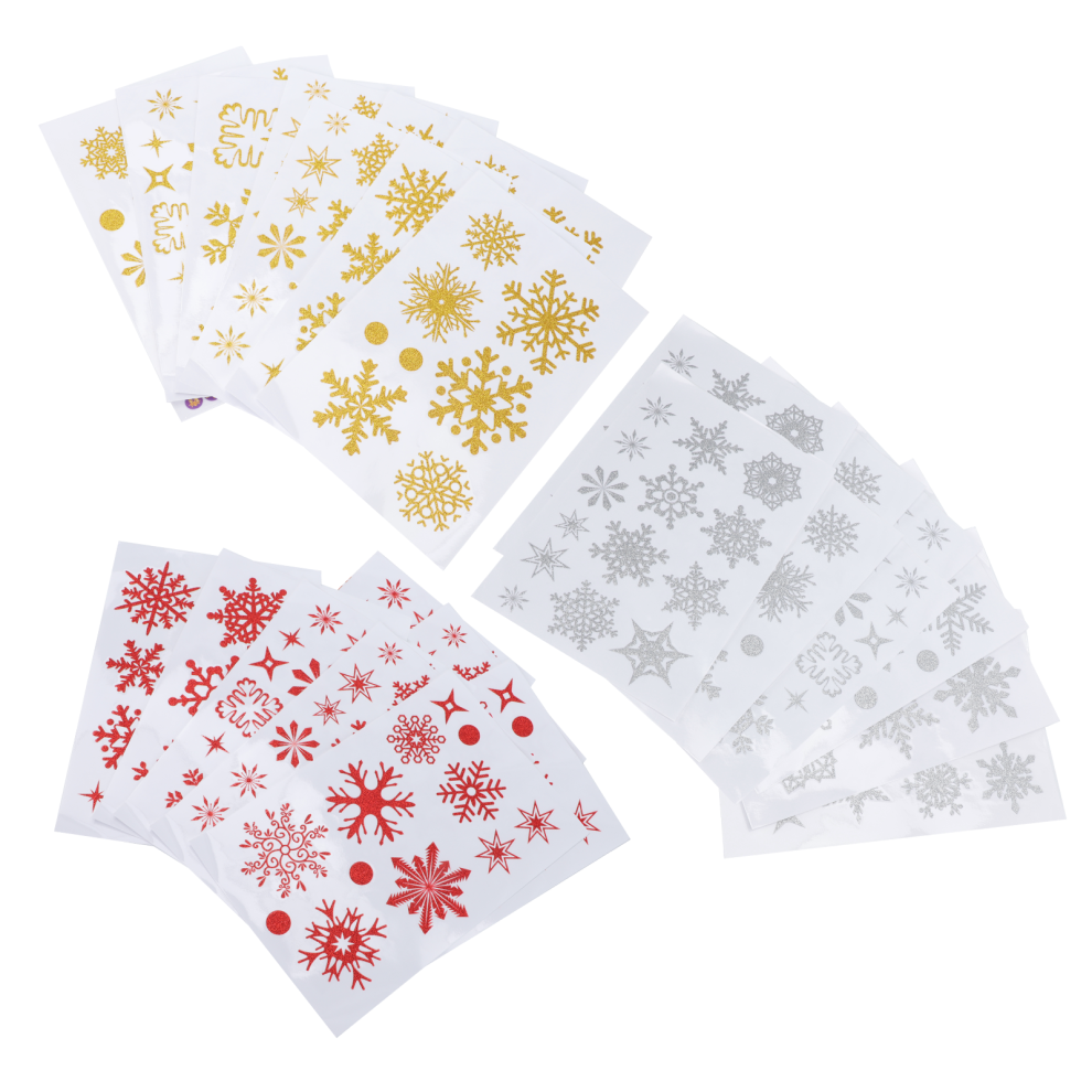 81 Pcs Christmas Snowflake Window Sticker For Restaurant Mall Showcase-image-OPC-PKVKP8Z-NEW