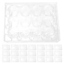 60Pcs Quail Egg Cartons: 12 Grids Stackable Clear Plastic Storage Box