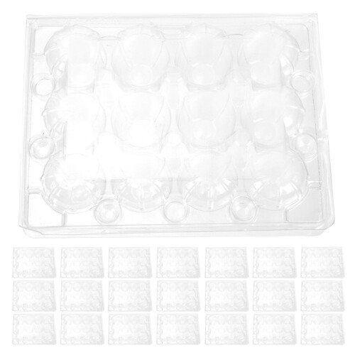 60Pcs Quail Egg Cartons: 12 Grids Stackable Clear Plastic Storage Box