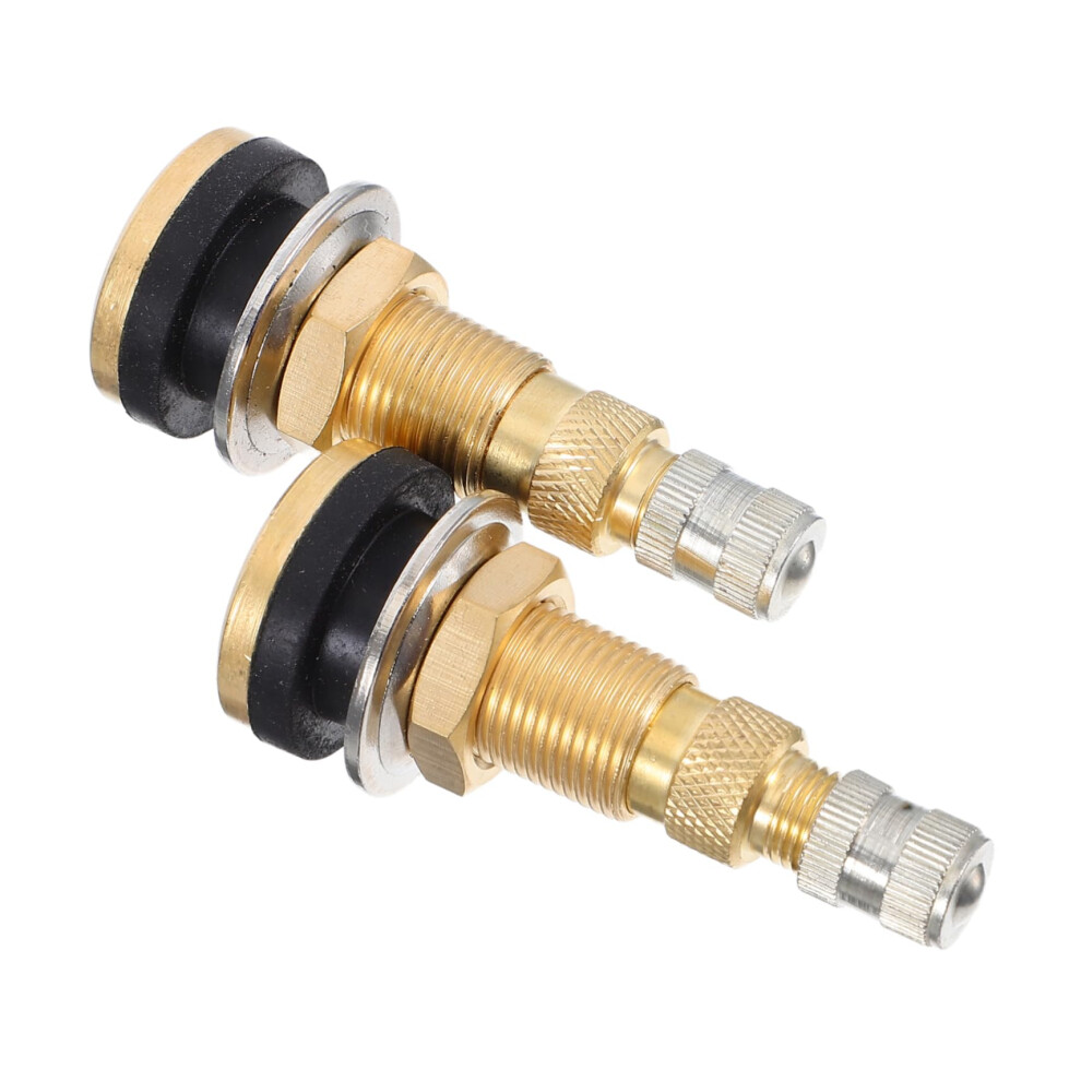 2Pcs Brass Tire Valve Stems Air Valve For Tires Truck Adapter Inflation Nozzle Leak-Resistant Design For Cars For Trucks 9084446201772