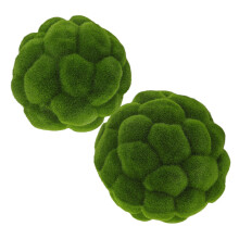 2St Kunstmatige Moss Rots: Groene Moss Bollen Voor 15Cm 20Cm