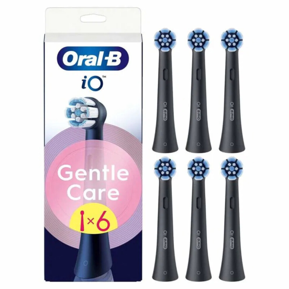 Oral-B Io Gentle Care Toothbrush Heads Black Size 6