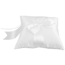 Hochzeitsring Kissen Weiß Mit Schleife Für Ringträger Halter
