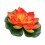 artificial floating water lily lotus pond decor 18cm orange 7