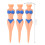 6 stücke PE Kunststoff Golf Tees Schönheit Bikini 14