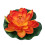 artificial floating water lily lotus pond decor 18cm orange 6