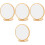 4Pcs Wooden Makeup Mirror Desktop Foldable Cosmetic Mirror 3