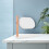 Oval Rotating Makeup Mirror With Tray For Dressing Table 7