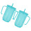 Back To School Water Bottle Sippy Cups Sky-Blue Plastic 2set 11