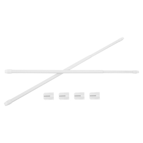 2 Sets Adjustable Shower Curtain Rod 30-50cm 2
