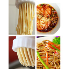 mini manual noodle maker press with 7 molds for home use white