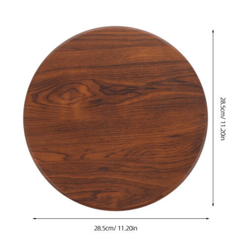 2pcs round solid wood stool seat covers for barstool replacement 1