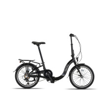 PACTO Six - Folding Bike - 6 Shimano gears - V-brakes - Black