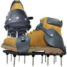 Lawn Aerator Shoes Improved Strap Design Non-Slip Adjustable Pre-Assembled Grass Aerator For Patio And Garden