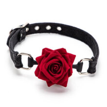 Ball Gag Flower Silicone Mouth Ball Open Mouth Plug Lace Flannel Strap Adjustable Size Women Bondage Toy