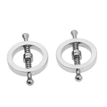 Metal Nipple Clip Tease Sex Toy For SM Couples Diamond Bell Nipple Clip Female Training Nipple Chain Clip (B)
