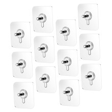 Adhesive Wall Hooks 20-Pack, Non-Slip Hanging Hooks for Home, Screw-Free Mounting, Easy Install