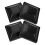 4 Sets Post Caps Cover For Yard 3.73x3.73x1.18in Black Plastic 10