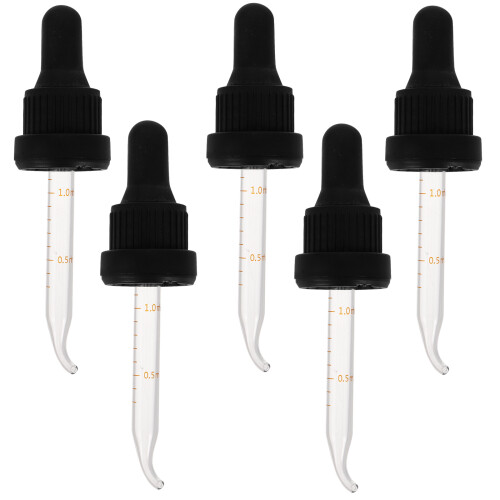 5Pcs Dropper Caps With Graduated Tips For 30Ml Essential Oil Bottles