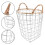 Zehuanyu  Adjustable Handle Toy Clockwork Wrought Iron Storage Basket 11