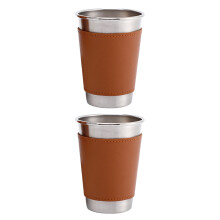 Stainless Steel Beer Cups Assorted Color 2pcs Coffee Shop Use