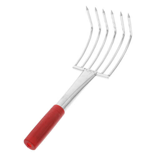 lightweight stainless steel clam rake with comfortable handle