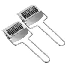 2pcs Stainless Steel Pasta Noodle Cutters Dough Mincer Kitchen Tool