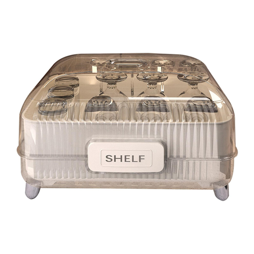 Feeding Bottle Drying Rack With Lid - Bottle Dryer Holder, Cup Drying Holder, Bottle Storage Container White