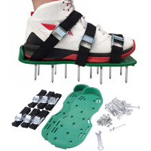 Lawn Aerator Shoes Adjustable Heavy Duty Spiked Sandals For Garden And Yard Manual Soil Aeration Tool One Size Fits All