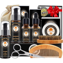 XIKEZAN Beard Grooming Kit for Men Gifts w/Beard Conditioner, 2 Scent Oil, Birthday Christmas Gifts
