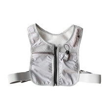 Running Vest Bag Waistcoat With Pockets, Phone Chest Bag For Smartphone, Motorcycle Jogging, Gray