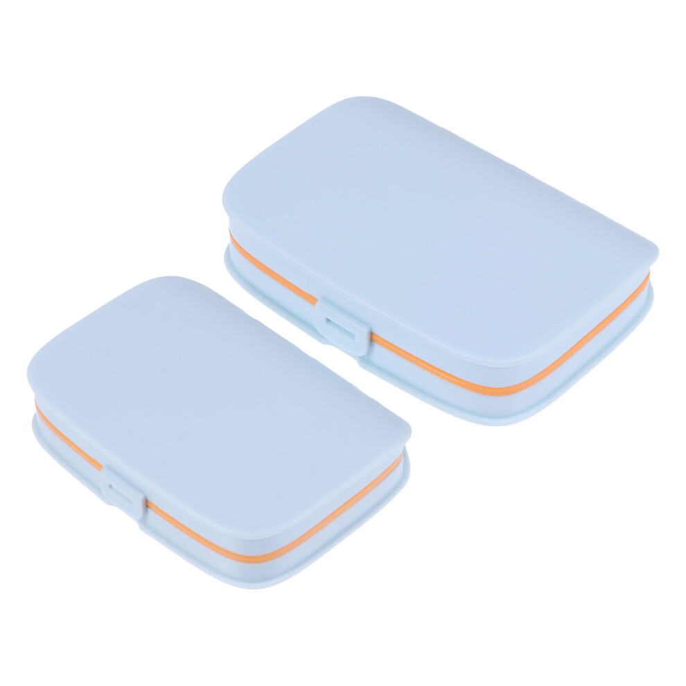 Villcase 2Pcs Travel Pill Box Portable Medicine Container