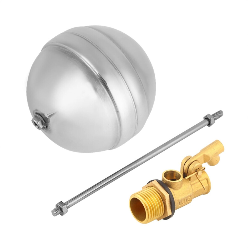Dn15 G1/2 Brass Male Thread Water Sensor Float Ball Valve Brass Body Stainless Steel Float Ball 1/2-Inch Thread 9393856104079